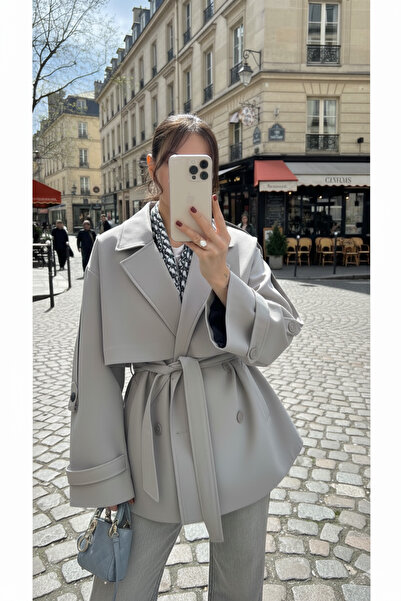 sinemkivanc co OVERSİZE DÜŞÜK OMUZ TRENÇKOT