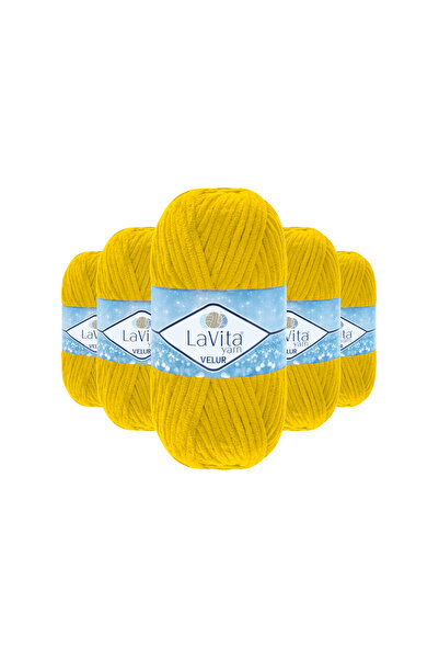 LaVita Yarn Βελούδινο νήμα πλεξίματος στο χέρι 100% Πολυεστέρας 500γρ 5 ΤΕΜΑΧ...