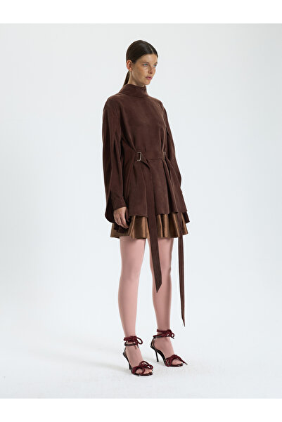 BAQA Brown Belted Blouse