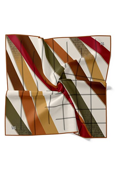 Levidor وشاح حريري مخطط بنمط التويل