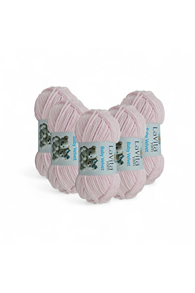 LaVita Yarn Fir de tricotat manual din catifea pentru bebelusi, 100% polieste...