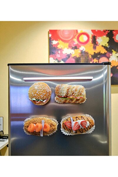 lstri Buzdolabı Magneti - Tasarım Magnet,Sandviç Şeklinde Magnet 4 Adet