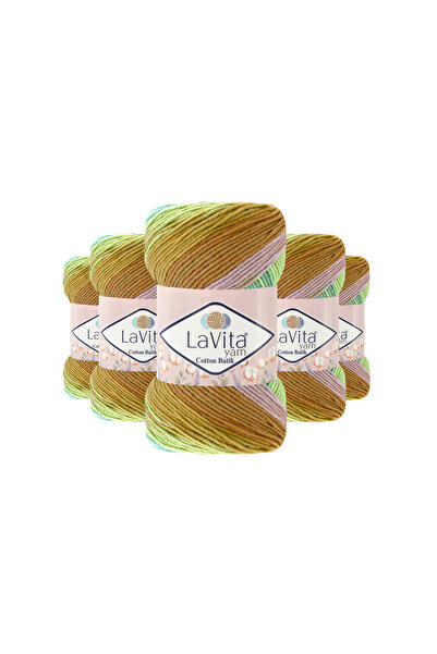 LaVita Yarn Βαμβακερό νήμα πλεξίματος μπατίκ 60% βαμβάκι 40% ακρυλικό 500γρ 5...