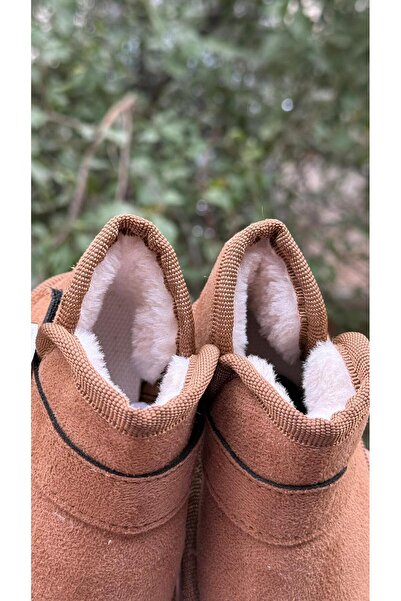 ÖZDE shoes Kışlık içi kürklü ultra rahat cırtlı tokalı çocuk botu
