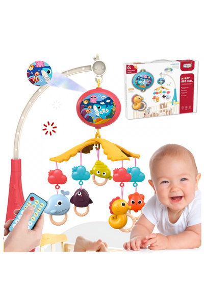 MalPlay Musical carousel with remote control, timer, color projector, with 200 lullabies and stories