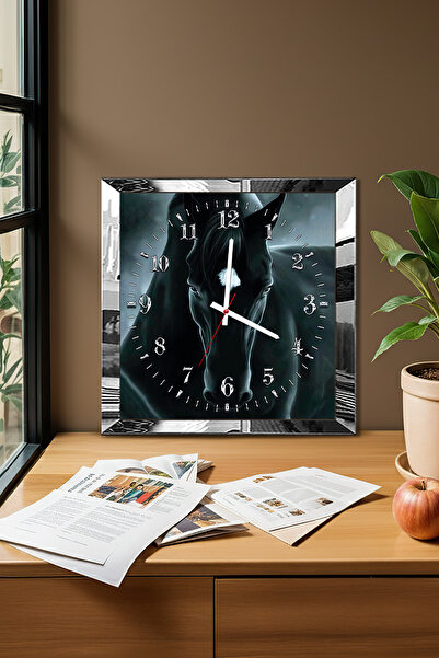 Zevahir Mobilya Dekorasyon Ceas de perete decorativ din MDF cu tematică cal n...