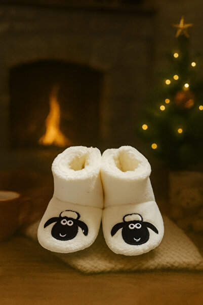 Midimax Peluş Bebek ve Çocuk Panduf Ev Botu – Kışlık Kaymaz Tabanlı Patik