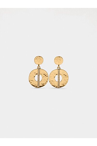 PARFOIS Merkez Çizgili Halka Küpe