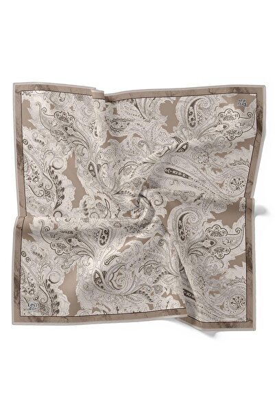 Levidor وشاح حريري بنمط عرقي مطبوع عليه رسومات المنك