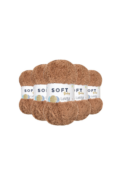 LaVita Yarn Mekana pređa za ručno pletenje 100% mekana P Poliester 500gr 5 ko...