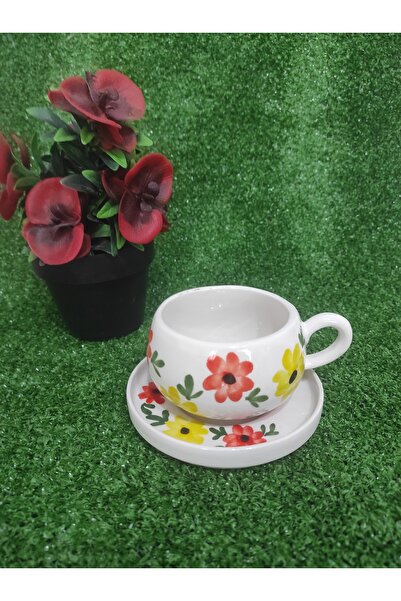 Home Coffee Cup with Saucer, Flat Model