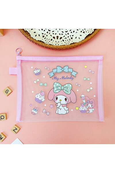 Livava Melody Transparent Stationery Bag, Pink, 24X18