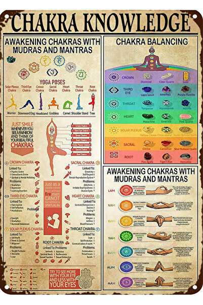 TELLGRAF ملصق يحمل موضوع اليوغا والشاكرا (35x50 سم)