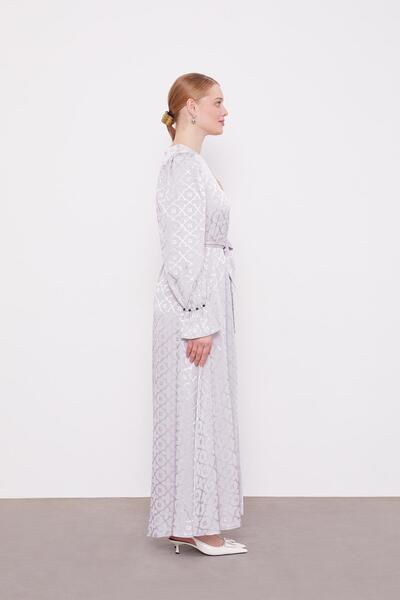 Levidor Gray Clover Pattern Dress