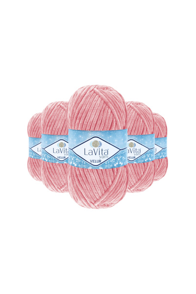 LaVita Yarn Βελούδινο νήμα πλεξίματος στο χέρι 100% Πολυεστέρας 500γρ 5 ΤΕΜΑΧ...