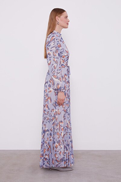 Levidor Rochie albastră cu mâneci cu volane