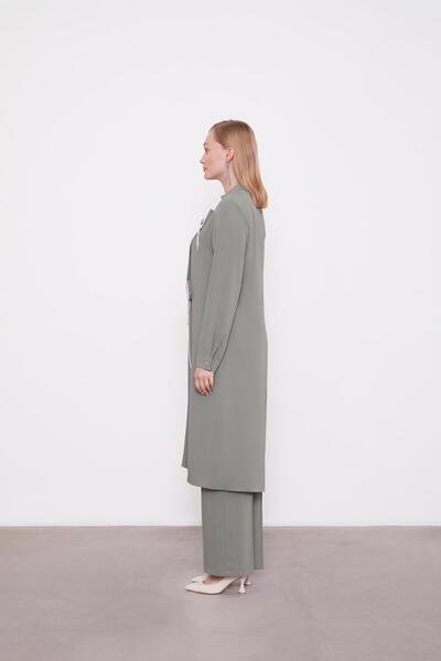 Levidor Σετ τουνίκ με λεπτομέρεια από πέτρα χακί τριαντάφυλλο