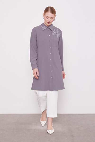 Levidor Anthracite Stone Printed Tunic