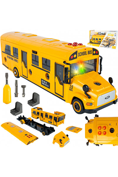MalPlay Interactive bus composed of 48 assembleable parts, with sound and light effects, with doors and windows