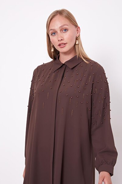 Levidor Brown Pearl Detailed Tunic