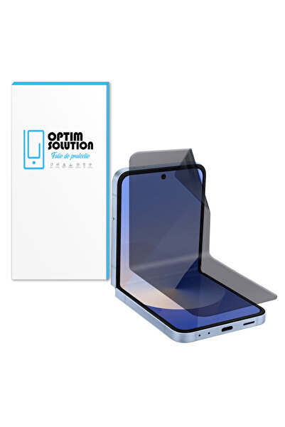 Optim Solution Folie Hidrogel Privacy pentru Samsung Galaxy Z Flip6, Flip 6, Anti-Spy, Negru