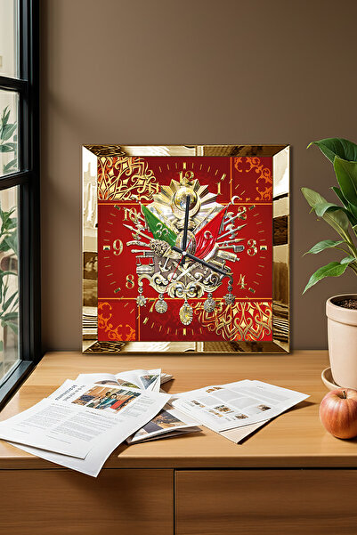 Zevahir Mobilya Dekorasyon Златна рамка Червен османски печат Декоративен MDF...