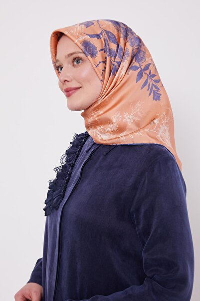 Levidor وشاح حريري من نسيج التويل بنمط الورد التجريدي من K.Somon