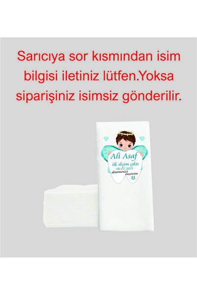 AMBALAJDÜNYAM İLK DİŞİM ÇIKTI GÖRSELLİ ERKEK KONUŞAN PEÇETE 20 ADET