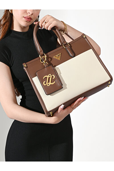 LAVIE SIGNATURE Women's Ithaca Colourblock Tote (Offwhite)