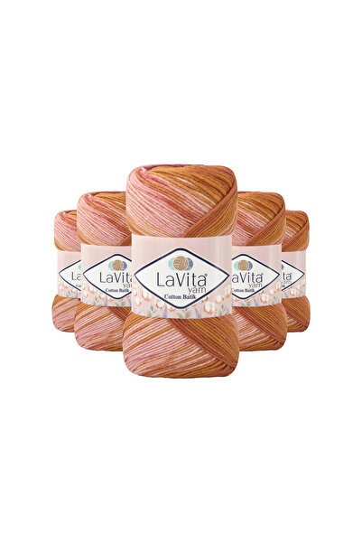 LaVita Yarn Fir de tricotat manual din bumbac batik 60% bumbac 40% acrilic 50...