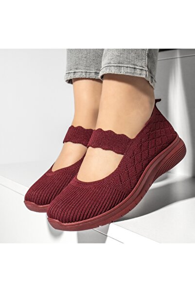 BMoD Women's burgundy espadrilles with a thick sole MOD13180