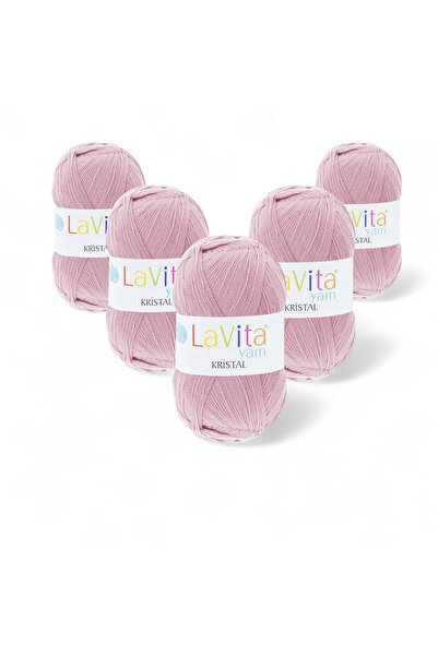 LaVita Yarn Fir de tricotat manual din cristal 100% acrilic 500gr 5 BUC (4028...