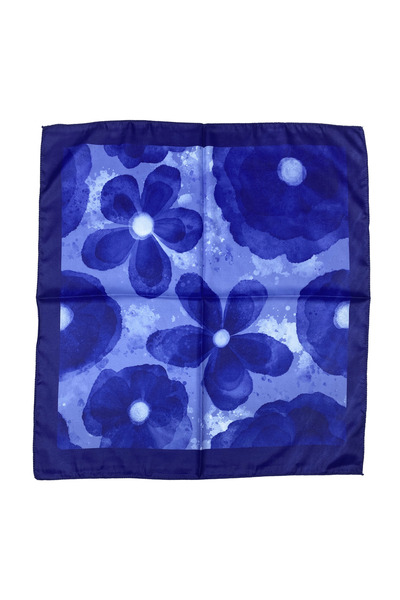 Sultan İpek Çiçek Desenli Fular / Bandana 52x52