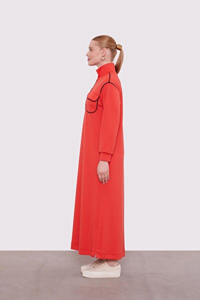 Levidor Φόρεμα με λεπτομέρεια τσέπης με σχέδιο πλακιδίων