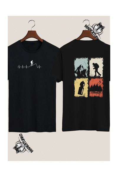 MarkaTurko Avci-Doğa Special Design Double Sided Printed T-Shirt 75-1001