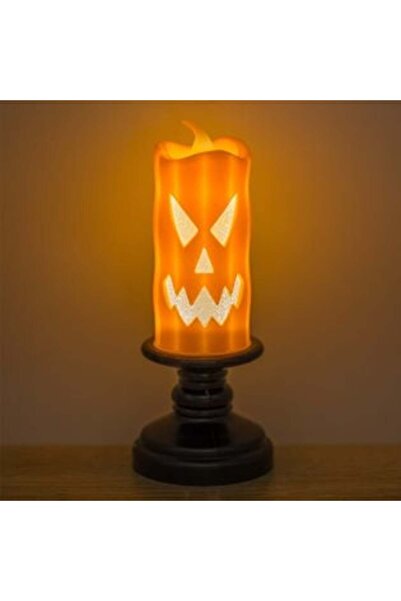 OEM Lampă de Halloween Lumânare Dovleac Portocaliu Negru cu LED Alb Cald Ø5.3...