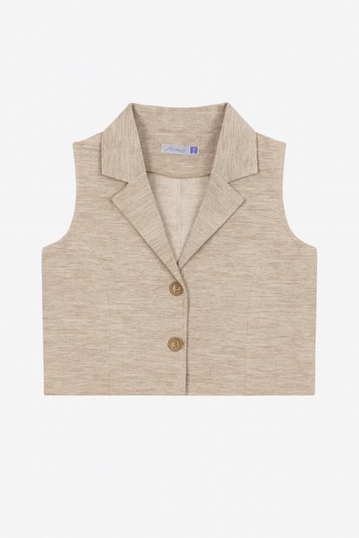 tinytrends Girls' Linen Vest and Pants 2-Piece Set