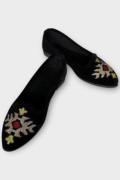 Liger Γυναικεία Καθημερινή Κεντητική Λεπτομερής Οικιακή Μπαλαρίνα ΣΟΛΑ - ΚΟΚΚΙΝΗ