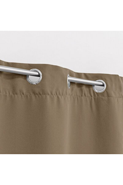 OEM Decorative curtain with rings, light-blocking, 140 x 140 cm, Taupe