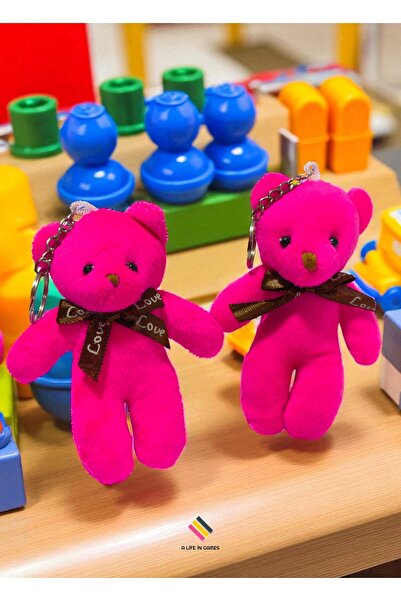 a life in games Set of 2 Teddy Bear Keychains – Plush Teddy Bear Keychain | Valentine's Day & Birthday Gift