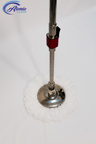 Atomic Clean Rotating mop with stainless steel handle Red MH07
