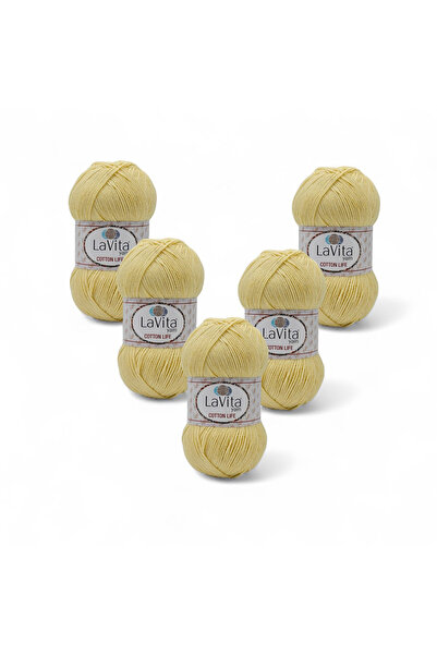 LaVita Yarn Cotton Life Fir pentru tricotat manual 50% bumbac 50% acrilic 500...