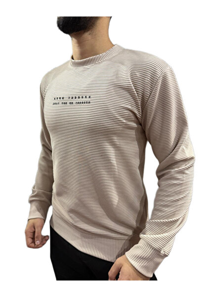 MASTIFF Şeritli Modelli 2iplik Sweat Kahverengi