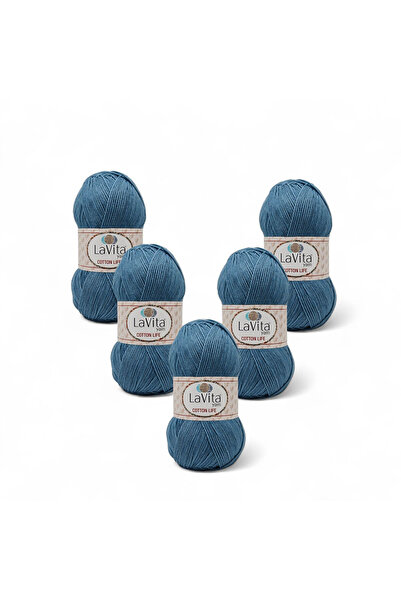 LaVita Yarn Cotton Life pređa za ručno pletenje 50% P Pamuk 50% A Akril 500gr...