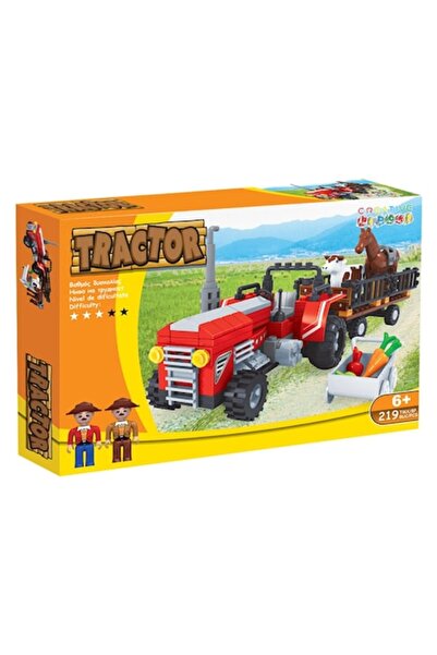 OEM Building Blocks Tractor & 2 Figurines (219 pieces)