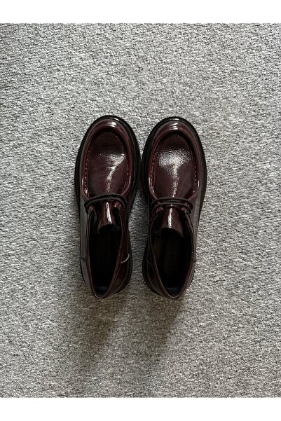 LOSS CLOUDY Bordo Kirşik Gerçek Deri̇ Kişlik Loafer