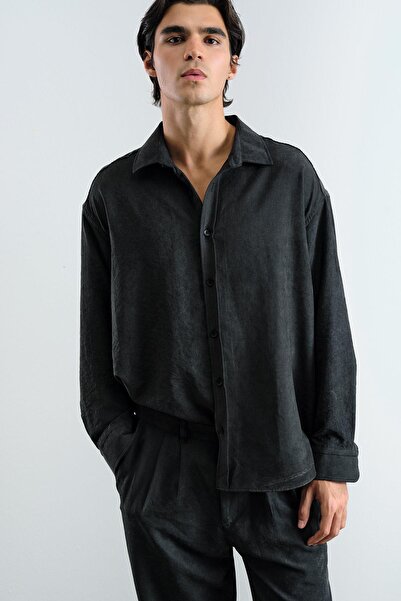 GIESTO Effective Modal Black Shirt
