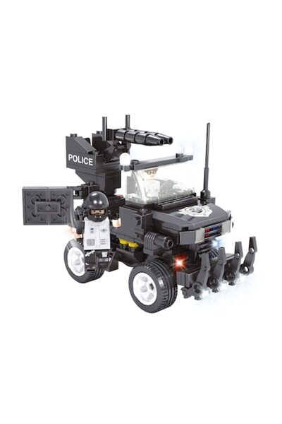 OEM Set Vehicul de Jucarie, Model Politie, 229 Piese, Multicolor, 2 Figurine, Plastic