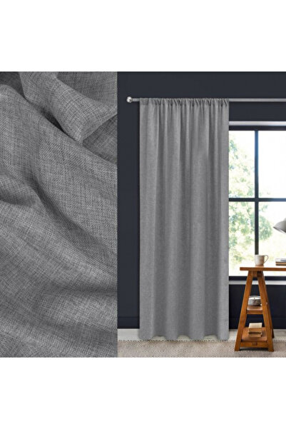 OEM Decorative Curtain with Tape, Medium Darkening Level, Size 140 x 260 cm, Grey