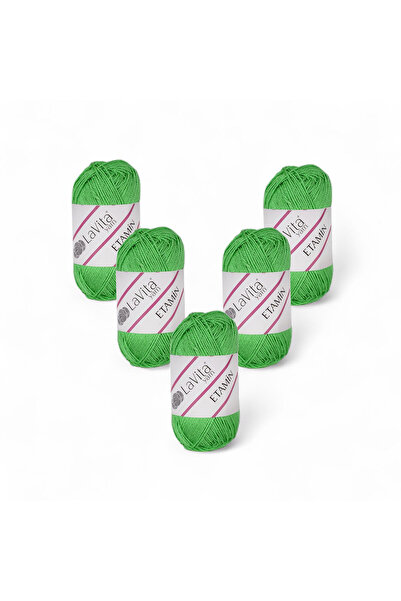 LaVita Yarn Fir pentru tricotat manual Etamin 100% acrilic 150gr 5 BUCĂȚI (01...